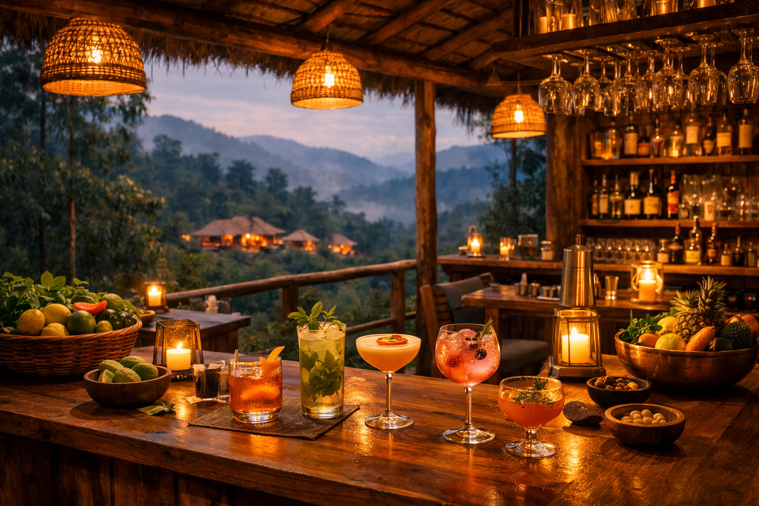 Bar at Byiza Lodge